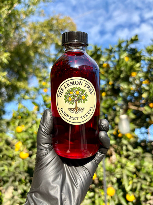 Hibiscus Mint Syrup – 8 oz Small-Batch Gourmet Herbal Syrup for Lemonade, Cocktails, Mocktails & Tea | Artisan