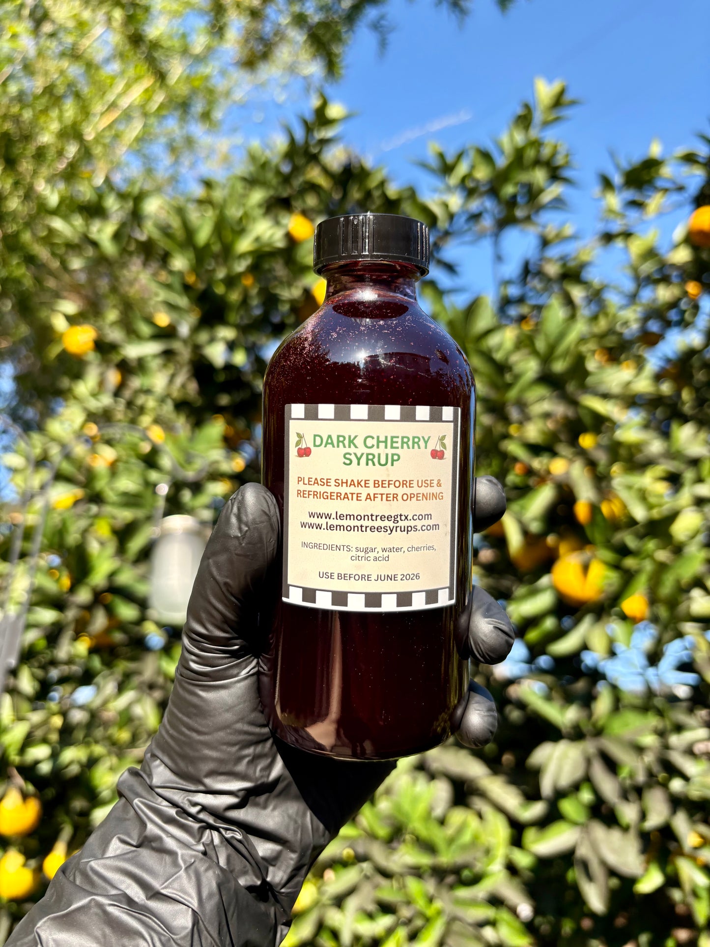 Dark Cherry Syrup – 8 oz Small-Batch Gourmet Fruit Syrup for Cocktails, Mocktails, Lemonade & Desserts | Artisan