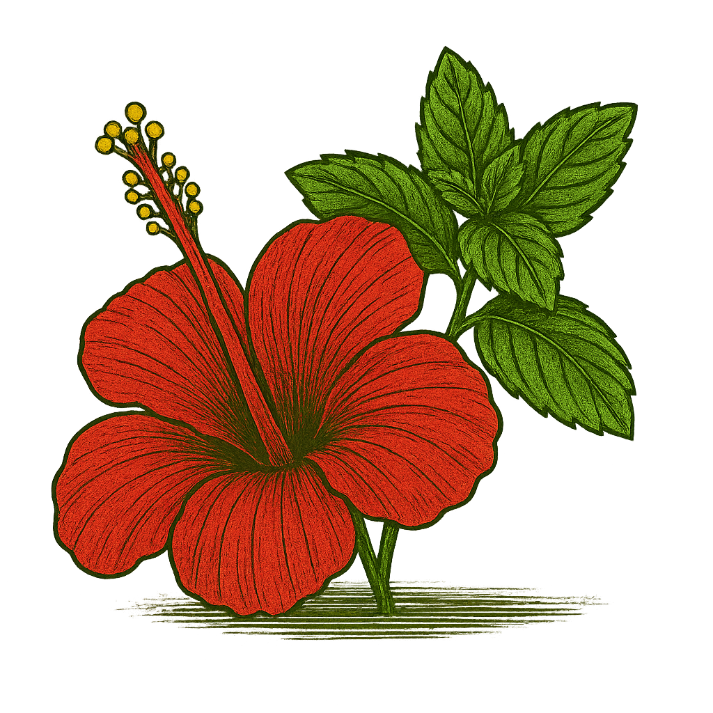 Hibiscus Mint Syrup – 8 oz Small-Batch Gourmet Herbal Syrup for Lemonade, Cocktails, Mocktails & Tea | Artisan