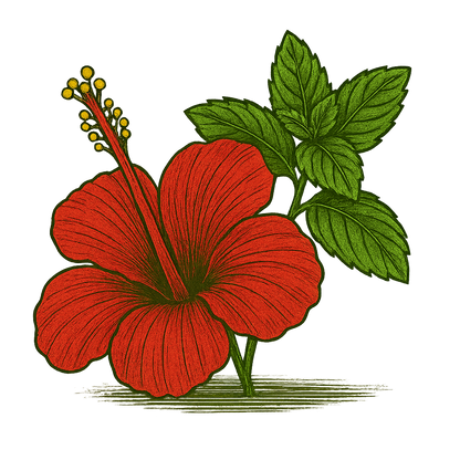 Hibiscus Mint Syrup – 8 oz Small-Batch Gourmet Herbal Syrup for Lemonade, Cocktails, Mocktails & Tea | Artisan